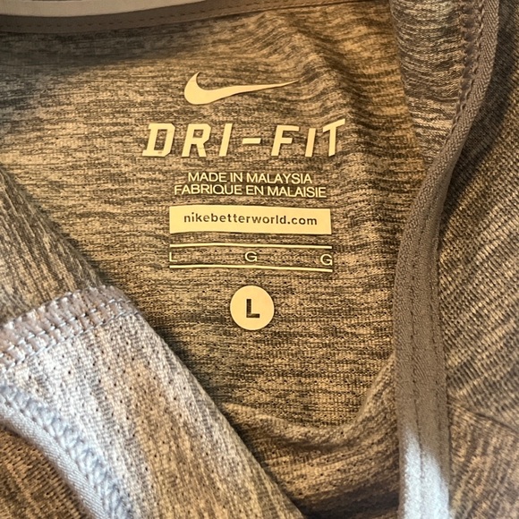 Nike Dri-Fit Women's Element  Running Hoodie Large Gray Cowl Neck Thumb Holes - Picture 3 of 10